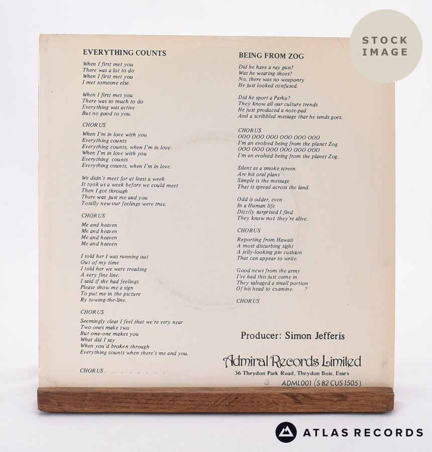 Villa De Ville Everything Counts Vinyl Record - Reverse Of Sleeve