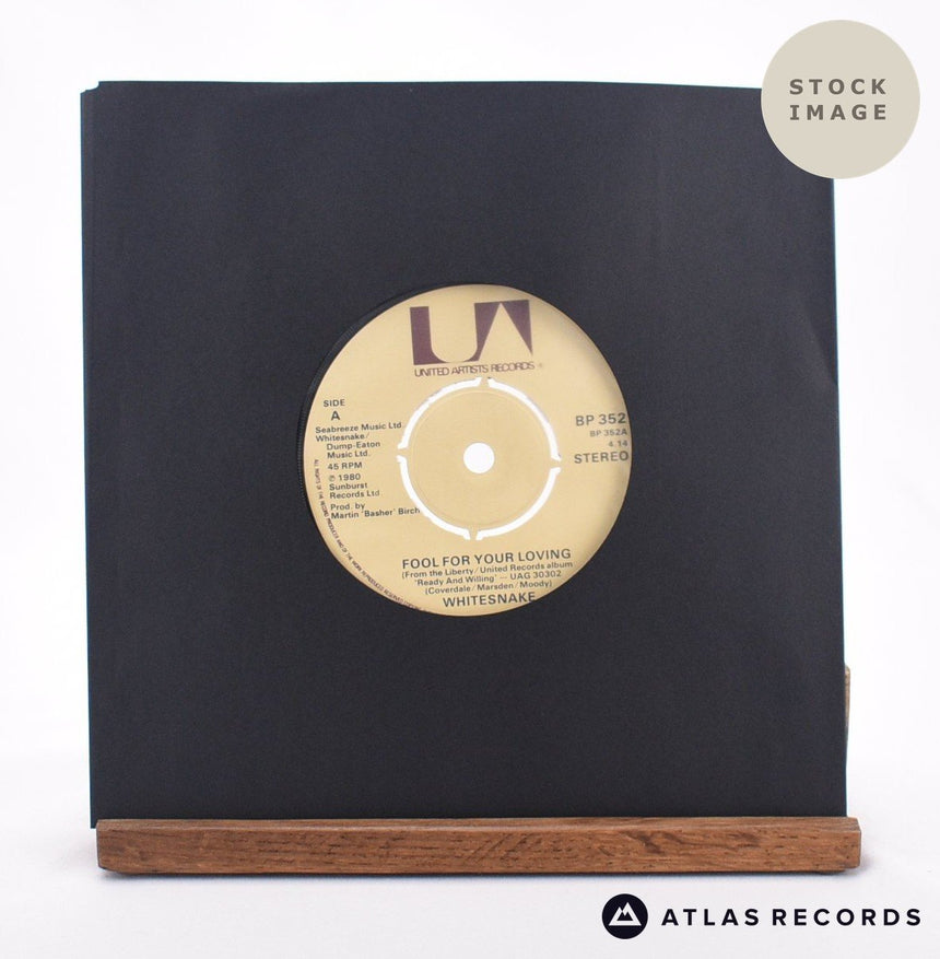 Whitesnake Fool For Your Loving 7" Vinyl Record - Sleeve & Record Side-By-Side