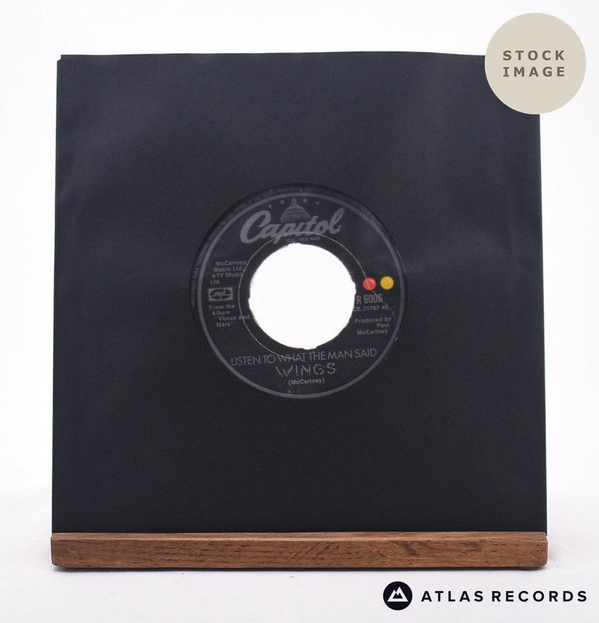 Wings Listen To What The Man Said 7" Vinyl Record - Sleeve & Record Side-By-Side