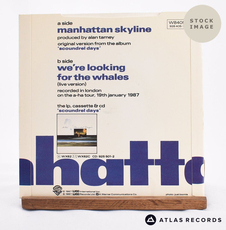a-ha Manhattan Skyline 7" Vinyl Record - Reverse Of Sleeve