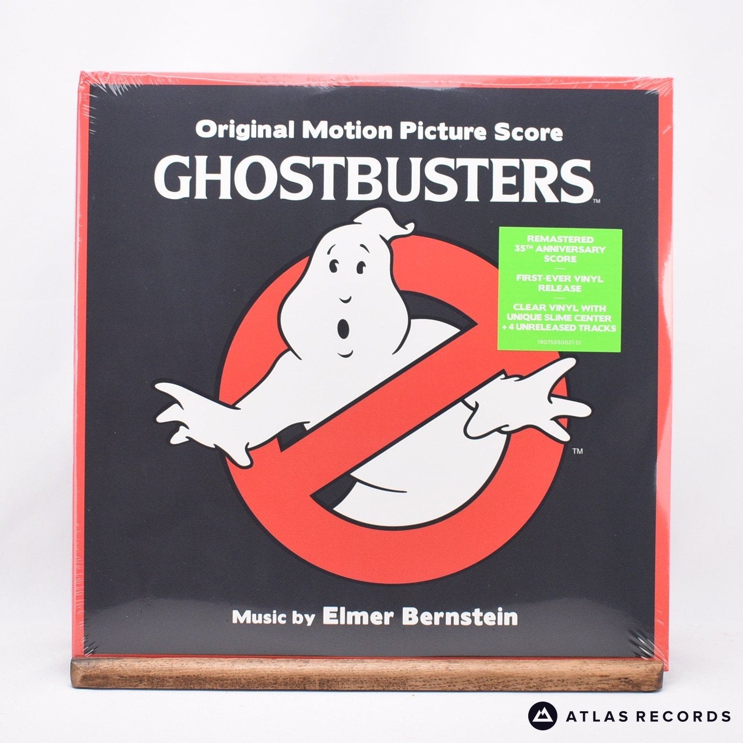 Ghostbusters LP with a green hyper sticker