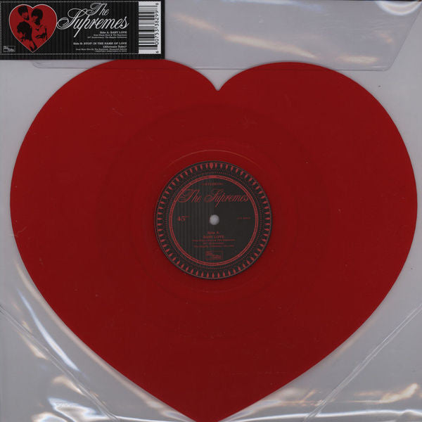 A heart shaped vinyl record