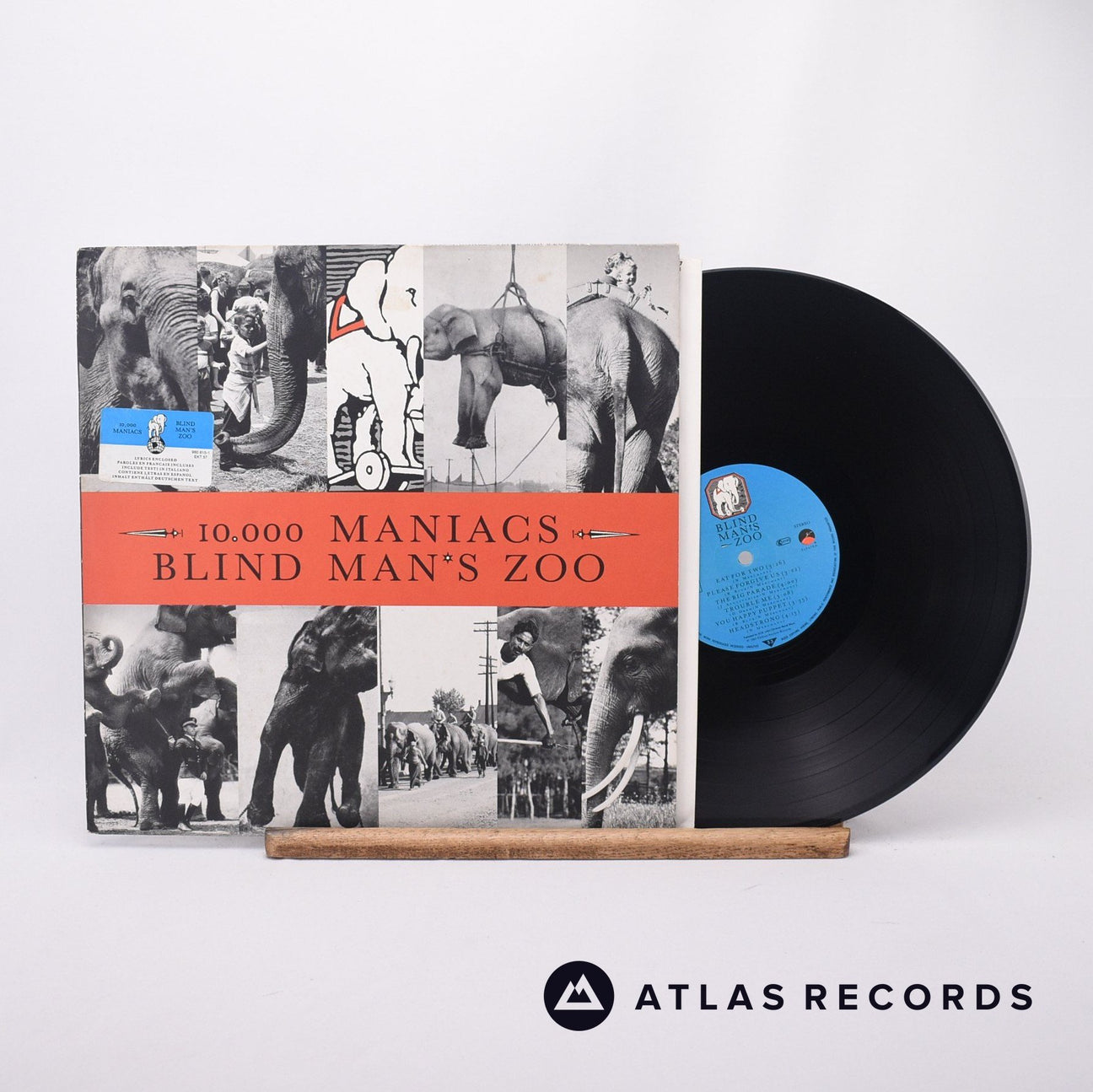 10,000 Maniacs Blind Man's Zoo LP Vinyl Record - Front Cover & Record