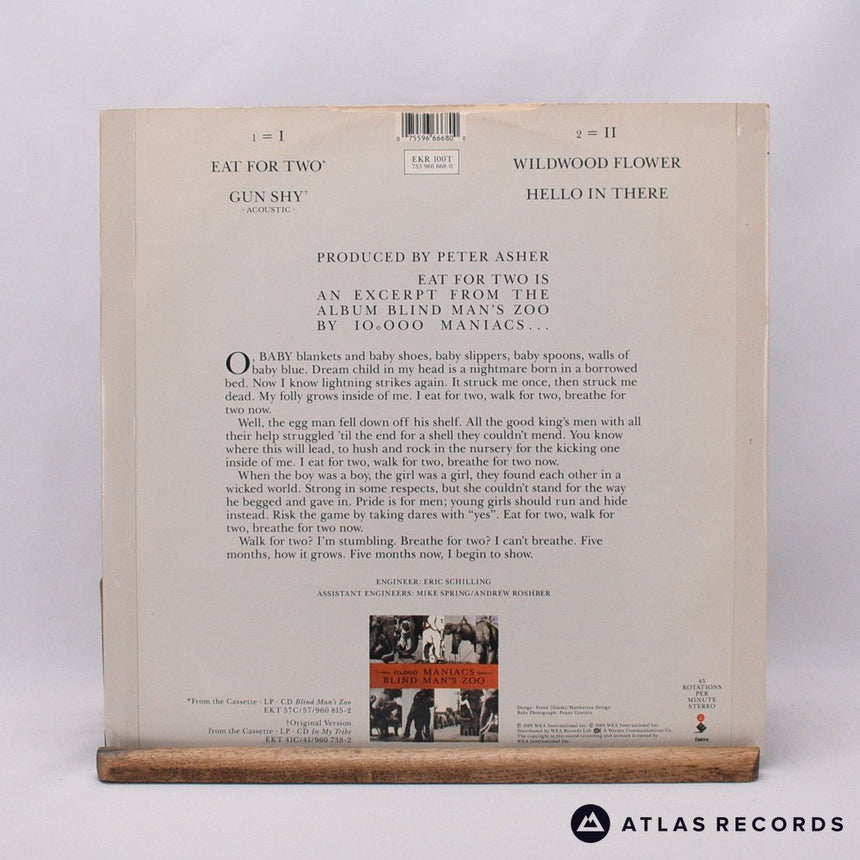 10,000 Maniacs - Eat For Two - Damont 12" Vinyl Record - EX/VG+