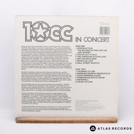 10cc - 10cc In Concert - LP Vinyl Record - VG+/EX