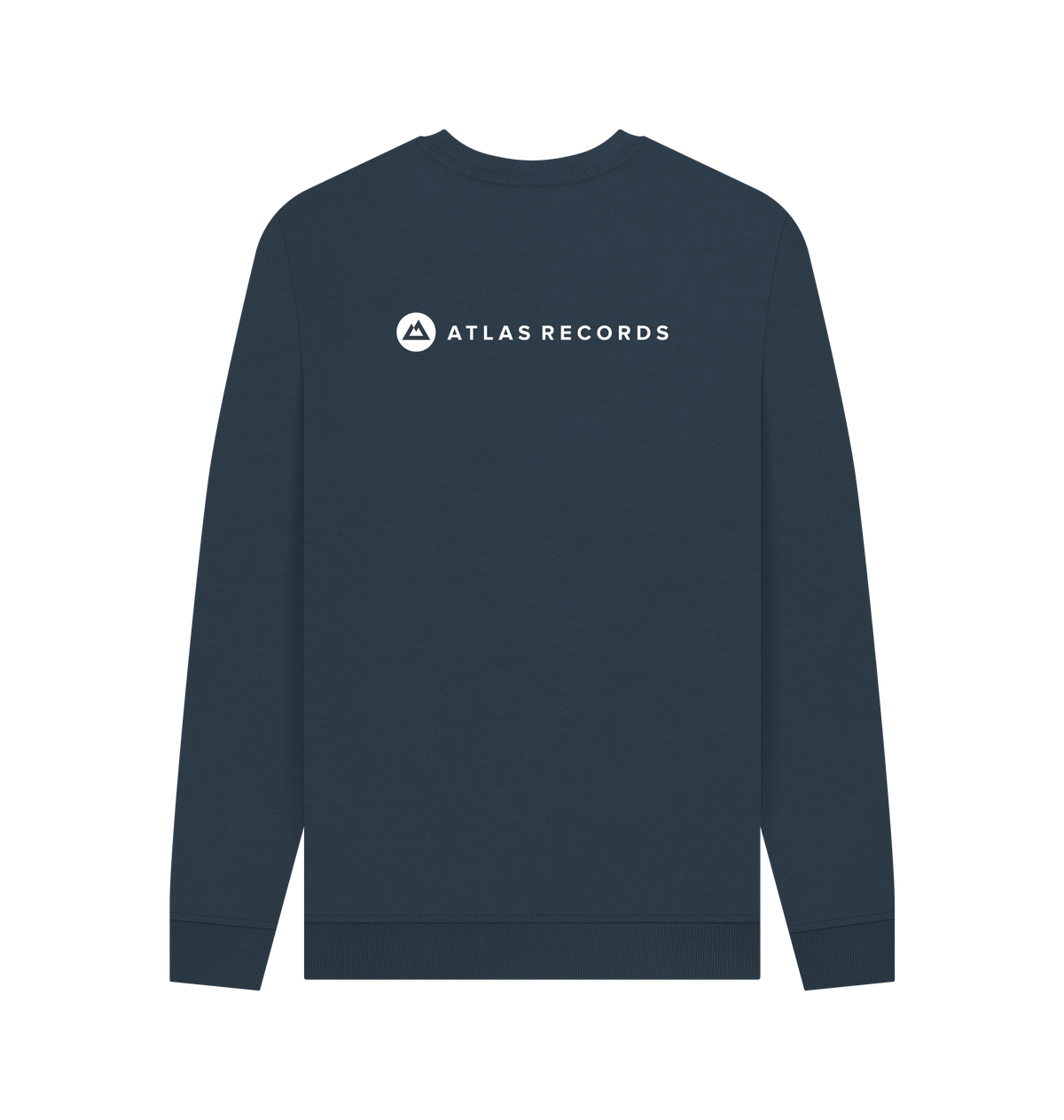 Navy Blue Printed Sweater Back