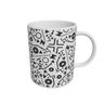 White Atlas Pattern Mug