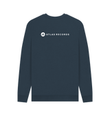 Navy Blue Printed Sweater Back
