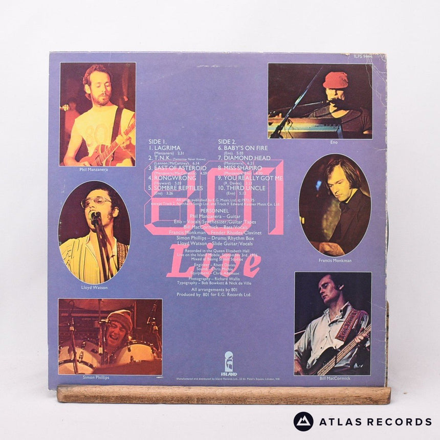 801 - 801 Live - LP Vinyl Record - VG+/EX