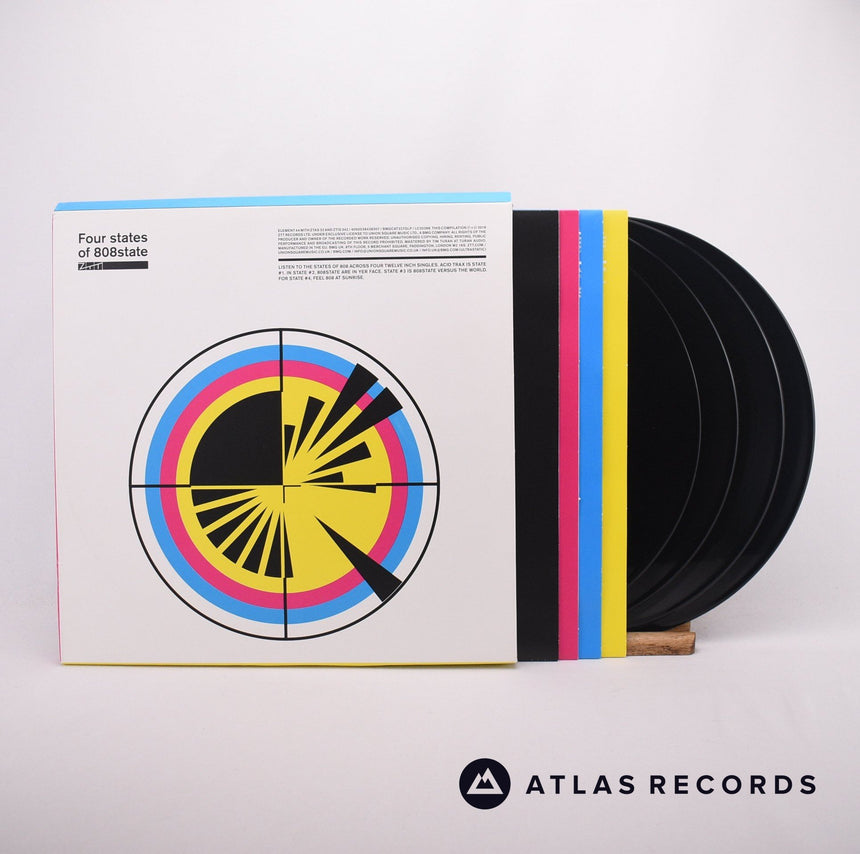 808 State Four States Of 808state 4 x 12" Box Set Vinyl Record - Front Cover & Record