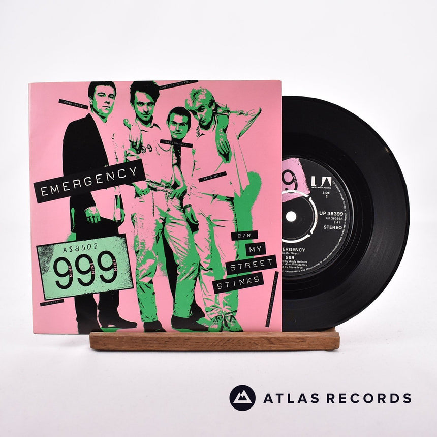 999 Emergency 7" Vinyl Record - Front Cover & Record