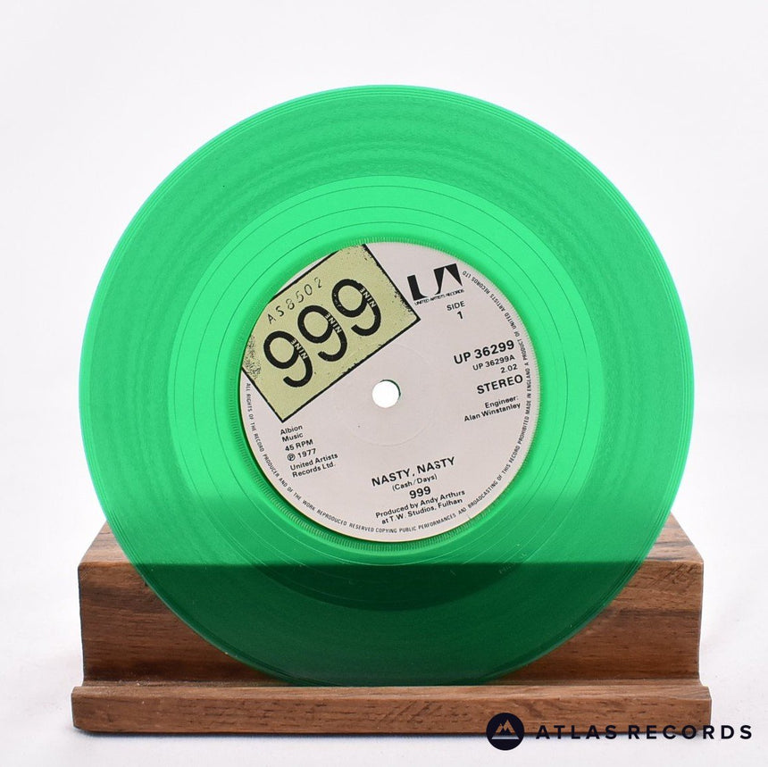 999 - Nasty, Nasty - Green 7" Vinyl Record - VG+/EX