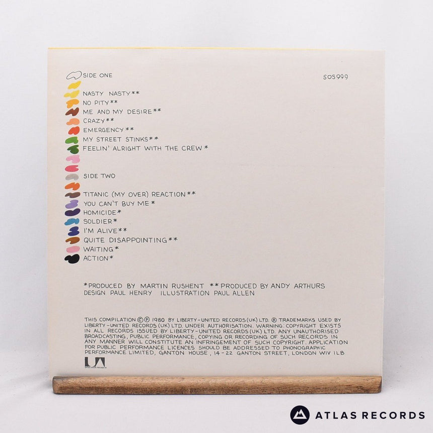 999 - The 999 Singles Album - Bilbo LP Vinyl Record - EX/EX