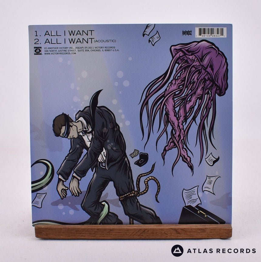 A Day To Remember - All I Want - Green [Mint Green] Etched 7" Vinyl Record - NM/NM