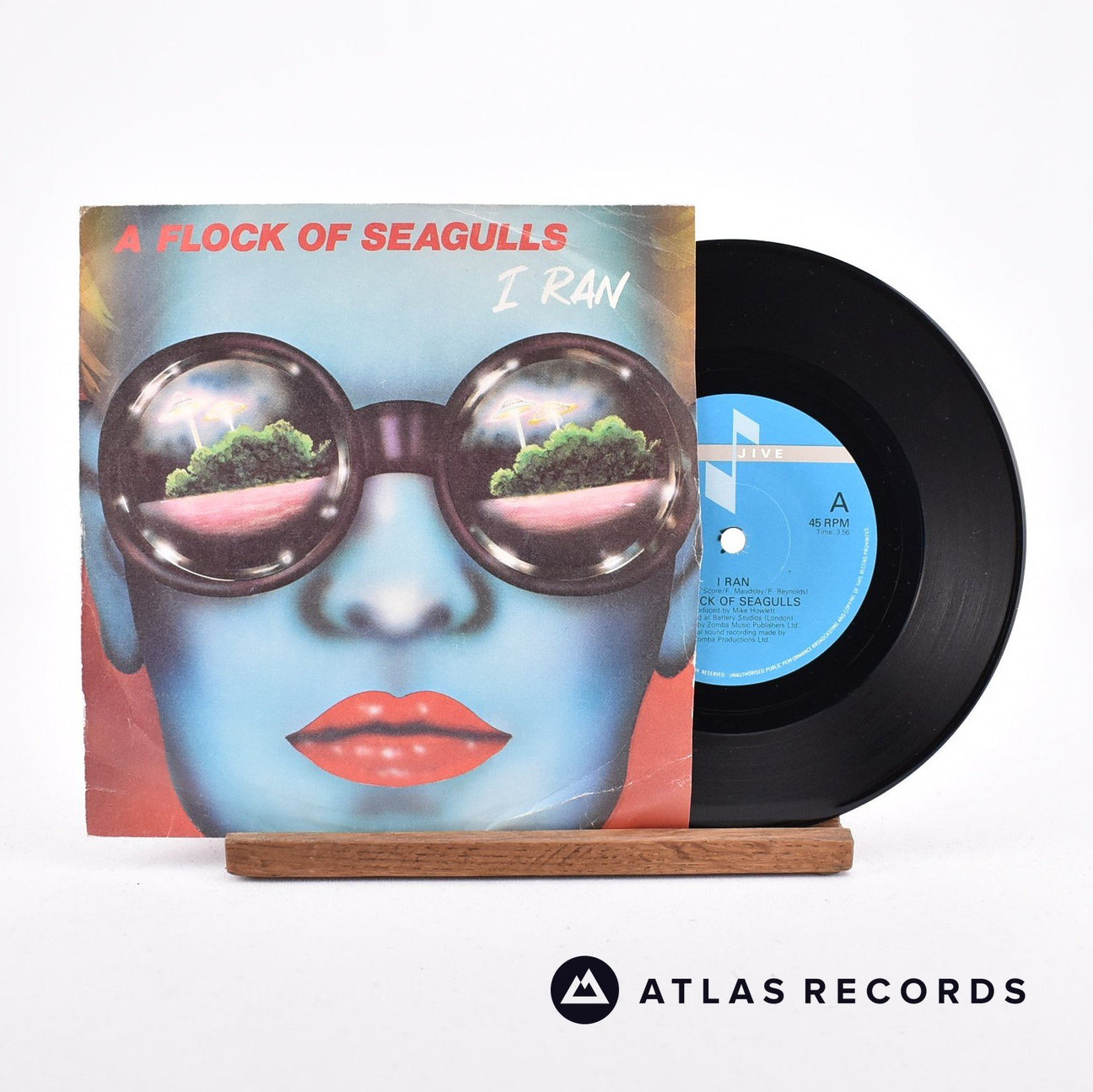 A Flock Of Seagulls I Ran 7" Vinyl Record - Front Cover & Record