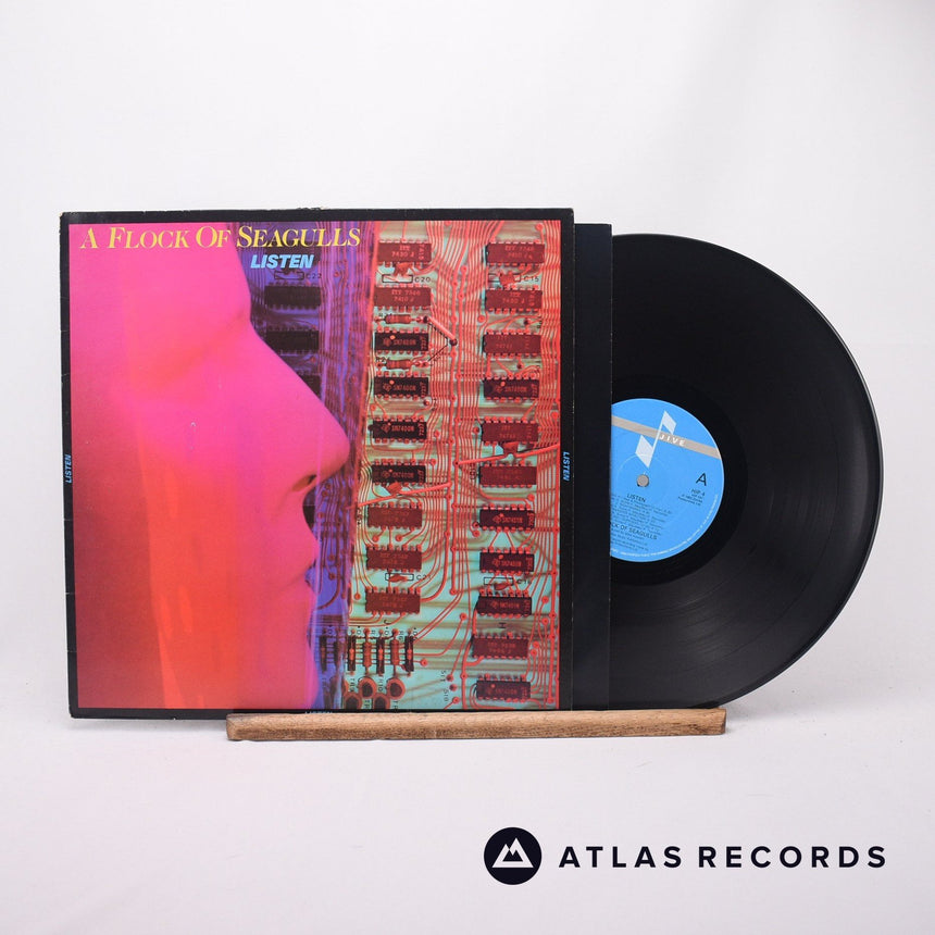 A Flock Of Seagulls Listen LP Vinyl Record - Front Cover & Record