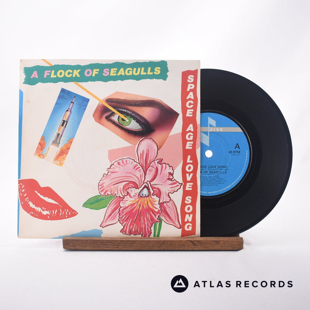 A Flock Of Seagulls Space Age Love Song 7" Vinyl Record - Front Cover & Record