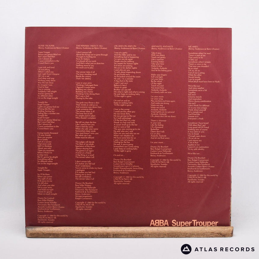 ABBA - Super Trouper - LP Vinyl Record - EX/EX