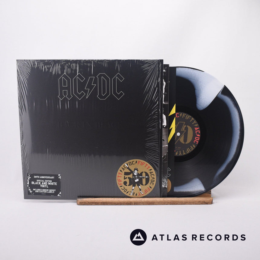 AC/DC Back In Black LP Vinyl Record - Front Cover & Record