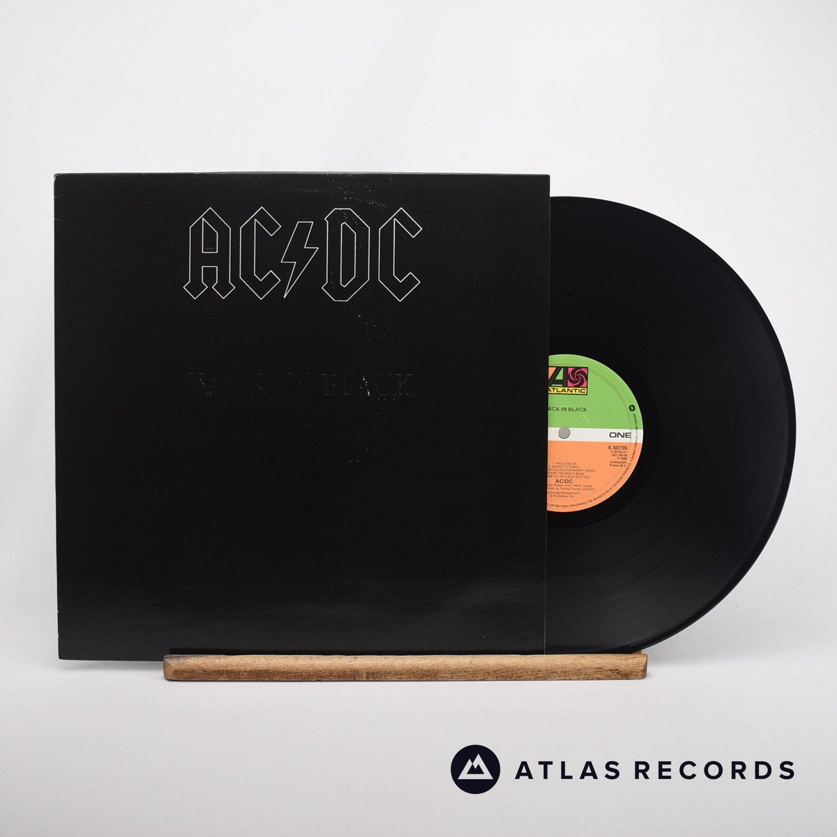 AC/DC Back In Black LP Vinyl Record - Front Cover & Record