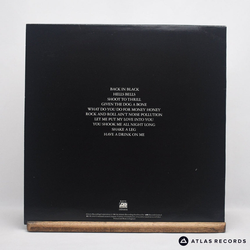 AC/DC - Back In Black - Embossed Sleeve LP Vinyl Record - EX/EX