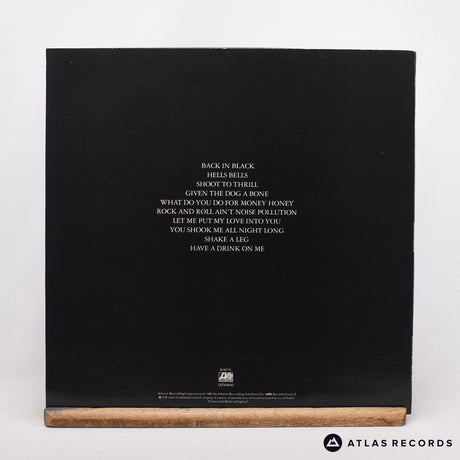 AC/DC - Back In Black - Embossed Sleeve A-2 B1 LP Vinyl Record - EX/EX