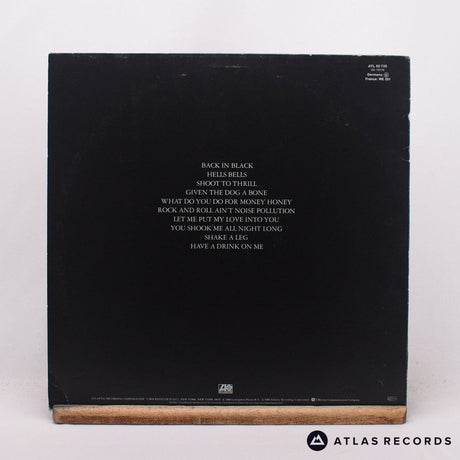 AC/DC - Back In Black - Embossed Sleeve LP Vinyl Record - VG+/EX