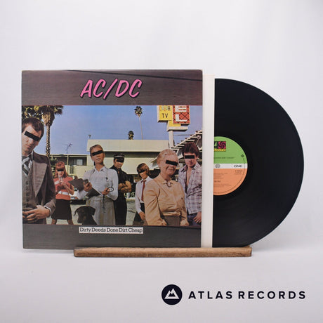AC/DC Dirty Deeds Done Dirt Cheap LP Vinyl Record - Front Cover & Record