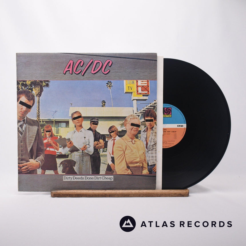 AC/DC Dirty Deeds Done Dirt Cheap LP Vinyl Record - Front Cover & Record