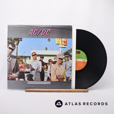 AC/DC Dirty Deeds Done Dirt Cheap LP Vinyl Record - Front Cover & Record