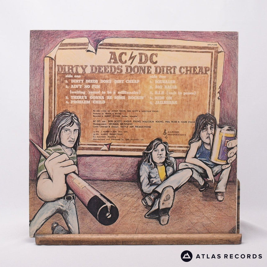 AC/DC - Dirty Deeds Done Dirt Cheap - Repress A B LP Vinyl Record - EX/EX