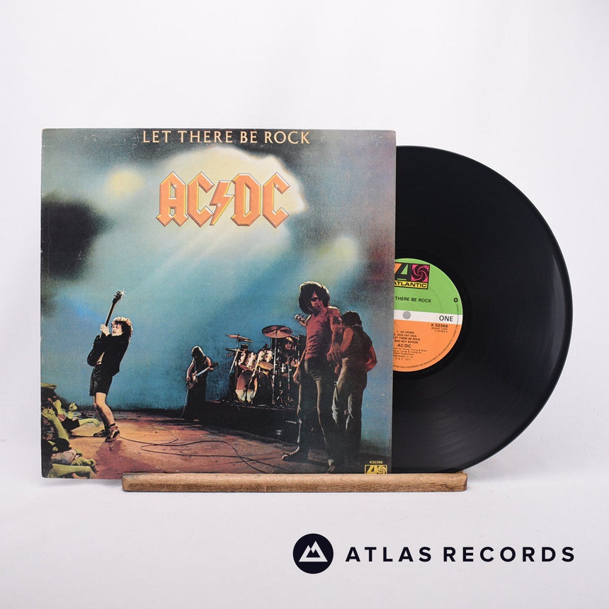 AC/DC Let There Be Rock LP Vinyl Record - Front Cover & Record