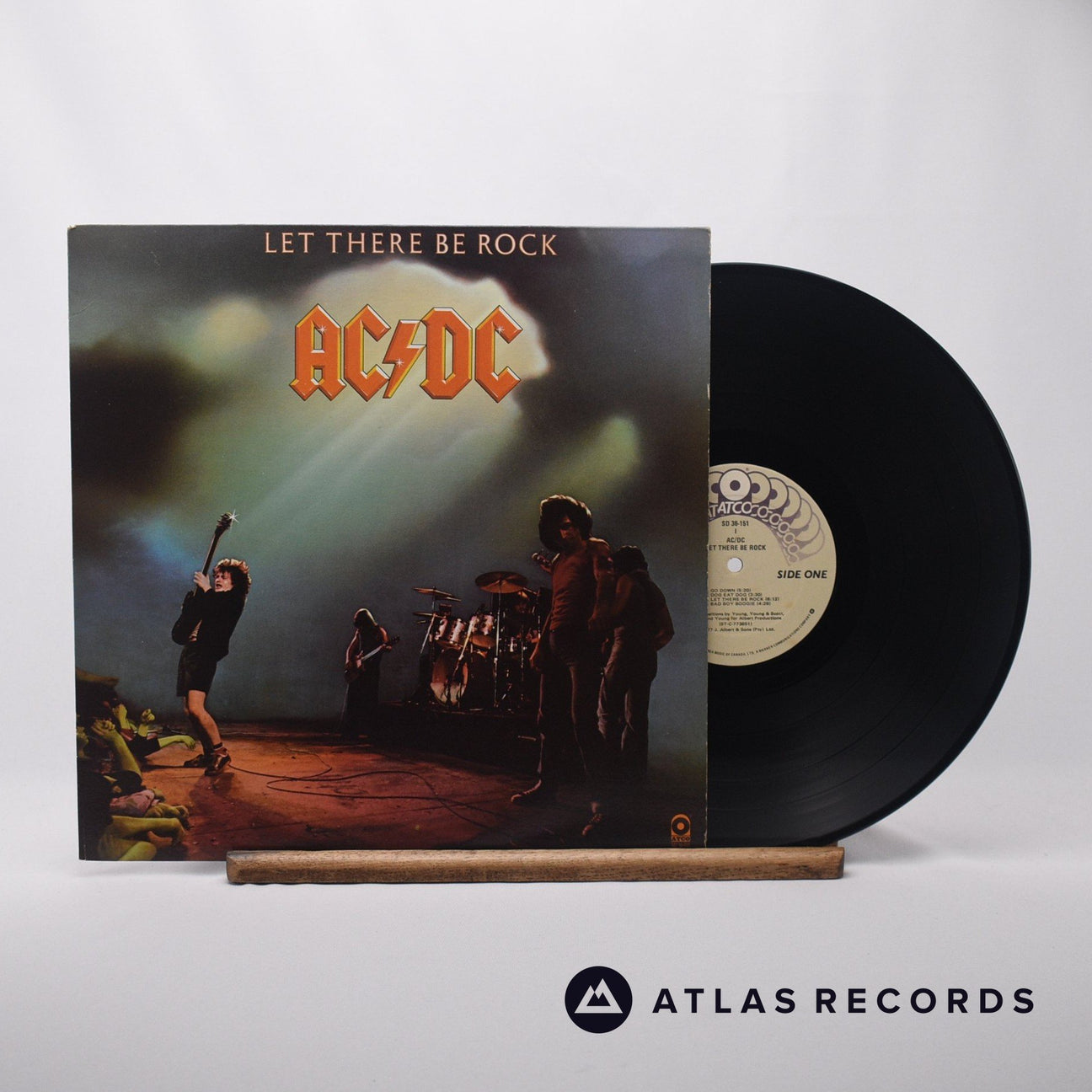 AC/DC Let There Be Rock LP Vinyl Record - Front Cover & Record