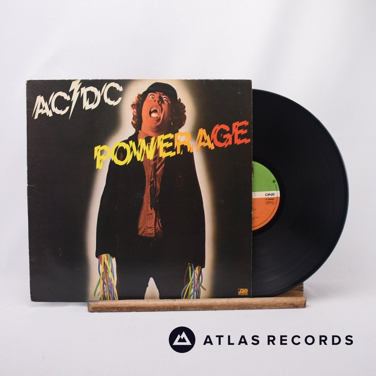 AC/DC Powerage LP Vinyl Record - Front Cover & Record