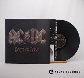 AC/DC Rock Or Bust LP + CD Vinyl Record - Front Cover & Record