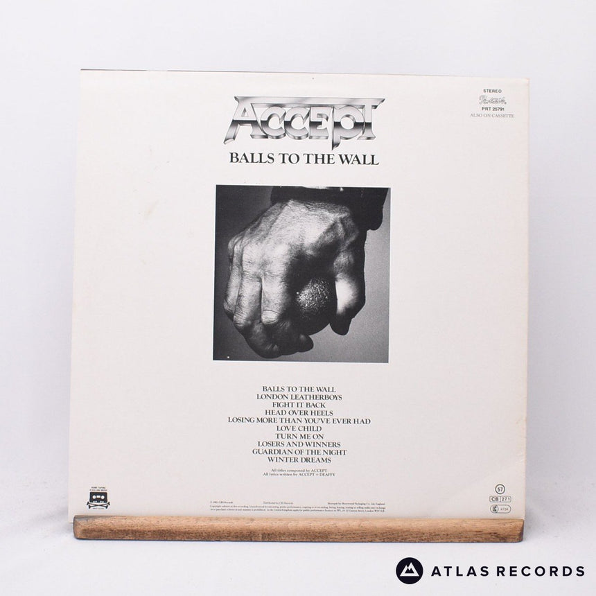 Accept - Balls To The Wall - Lyric Sheet A1 B1 LP Vinyl Record - VG+/EX