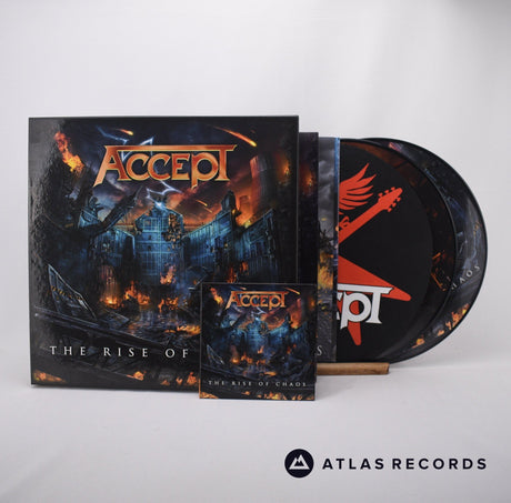 Accept The Rise Of Chaos CD + 2 x 12" Box Set Vinyl Record - Front Cover & Record