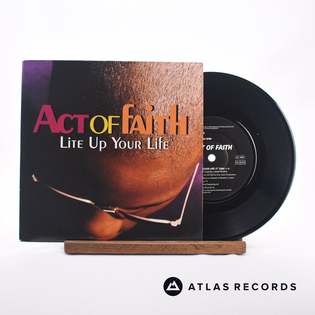 Act Of Faith Lite Up Your Life 7" Vinyl Record - Front Cover & Record