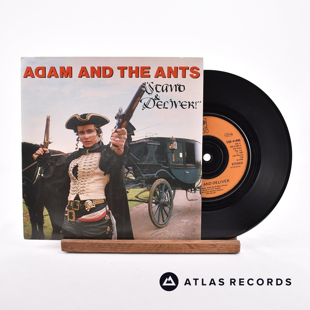 Adam And The Ants Stand And Deliver 7" Vinyl Record - Front Cover & Record