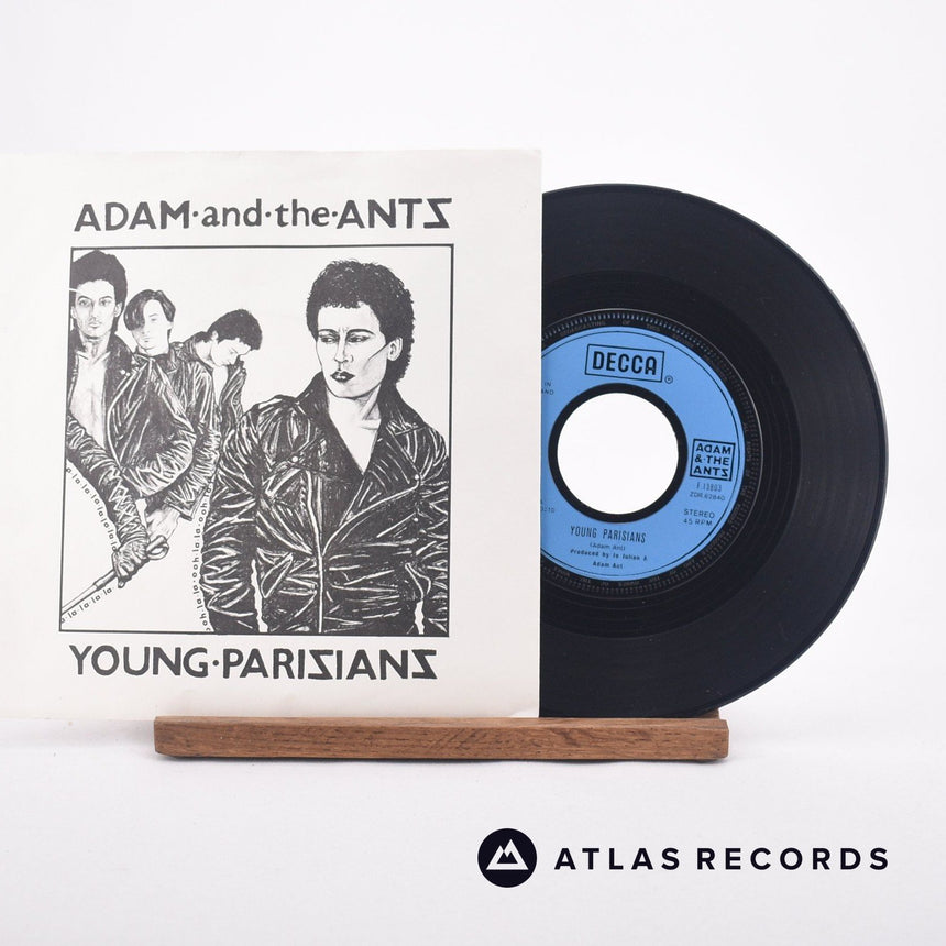 Adam And The Ants Young Parisians 7" Vinyl Record - Front Cover & Record