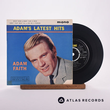 Adam Faith Adam's Latest Hits 7" Vinyl Record - Front Cover & Record