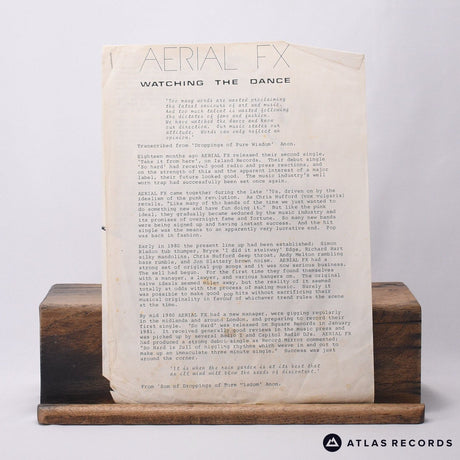 Aerial FX - Watching The Dance - Insert M6 M6 LP Vinyl Record - VG+/VG+