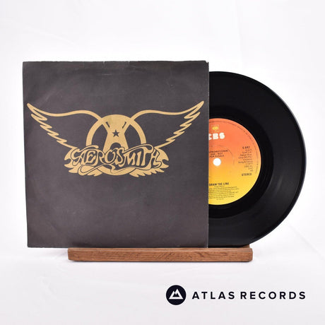 Aerosmith Draw The Line 7" Vinyl Record - Front Cover & Record