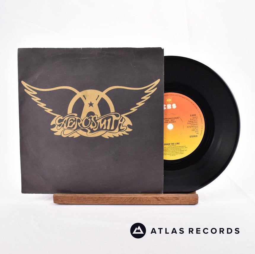 Aerosmith Draw The Line 7" Vinyl Record - Front Cover & Record