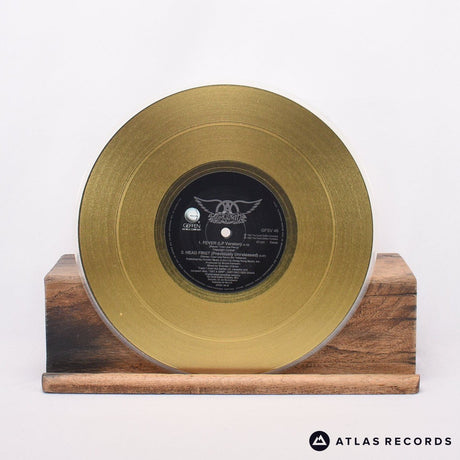 Aerosmith - Eat The Rich - Gold Die-Cut Sleeve 10" Vinyl Record - EX/EX