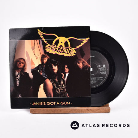 Aerosmith Janie's Got A Gun 7" Vinyl Record - Front Cover & Record