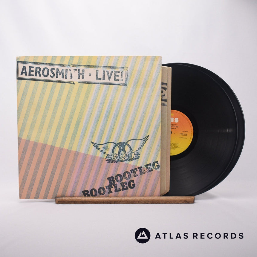 Aerosmith Live! Bootleg Double LP Vinyl Record - Front Cover & Record