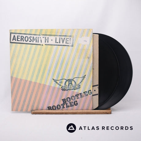 Aerosmith Live! Bootleg 2 x LP Vinyl Record - Front Cover & Record