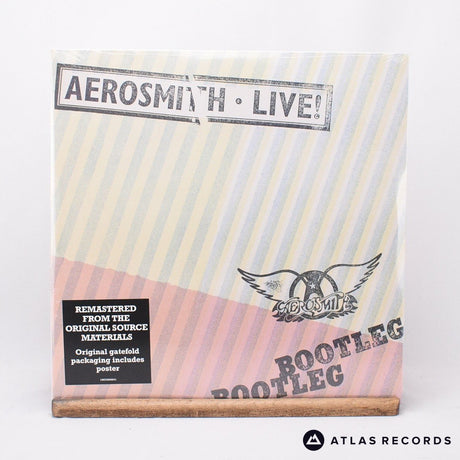 Aerosmith Live! Bootleg 2 x LP Vinyl Record - Front Cover & Record