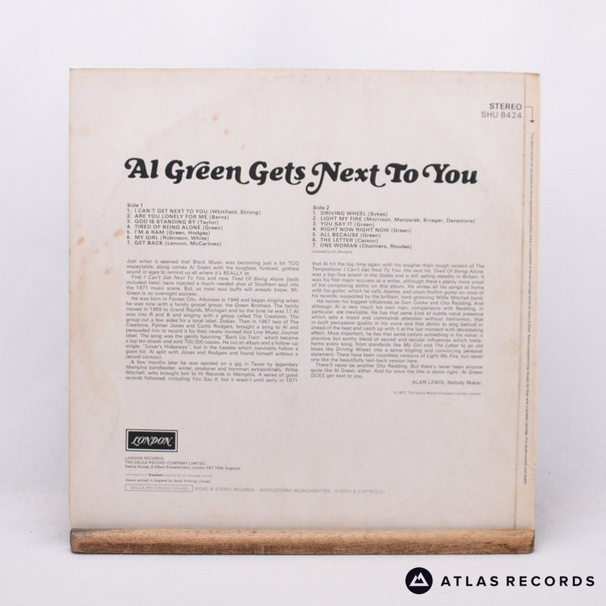 Al Green - Al Green Gets Next To You - Stereo LP Vinyl Record - VG+/VG+
